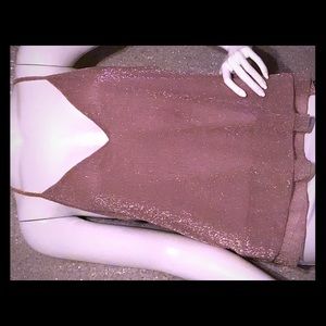 Blush metallic  (rose gold) V- cut Blouse